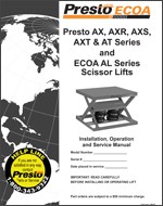 AX, AXR, AXS Pneumatic Lift Tables Manual