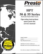 HPT 50 & 55 Series Pallet Trucks Manual