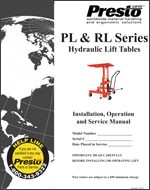 Hydraulic Lift Tables Manual