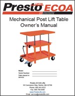 Mechanical Post Lift Table