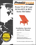 Presto TT & WT Tilt Tables Manual