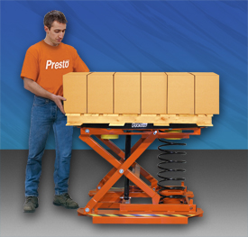 MANUAL PALLETIZER AUTOMATICALLY RAISES  AND LOWERS LOADS